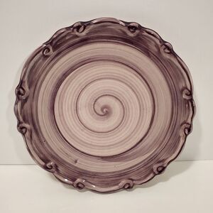 California Pantry Classic Ceramics Plate Trivet Cobalt Purple Swirl 2003 6.5 in